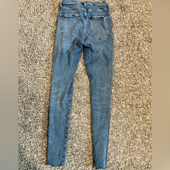 Agolde Blue Distressed Skinny Jeans - Picture 3 of 3